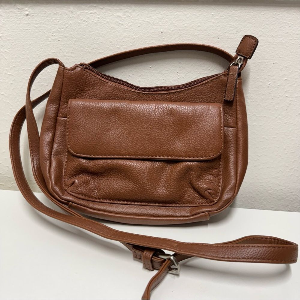 Chic Tan Merona Crossbody Bag 9”Wx 7”T
